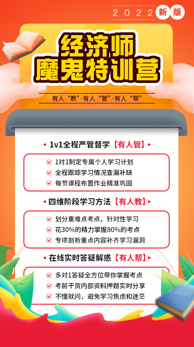 2022中级经济师【VIP魔鬼训练营】一对一督学